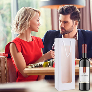 صندوق تغليف النبيذ من ورق الكرافت الفاخر باللون البني ورق متين بيئيًا 2