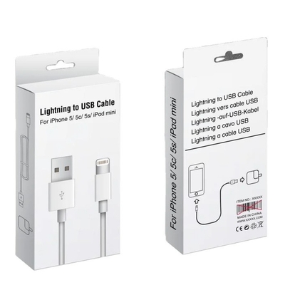 علبة ورقية مخصصة بقعة كابل USB UV شاحن كابل البيانات علبة التعبئة