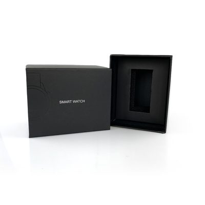 طباعة شعار مخصص فاخر بقعة الأشعة فوق البنفسجية علب ساعات صلبة علب هدايا التعبئة والتغليف مع صينية إيفا للساعات الذكية